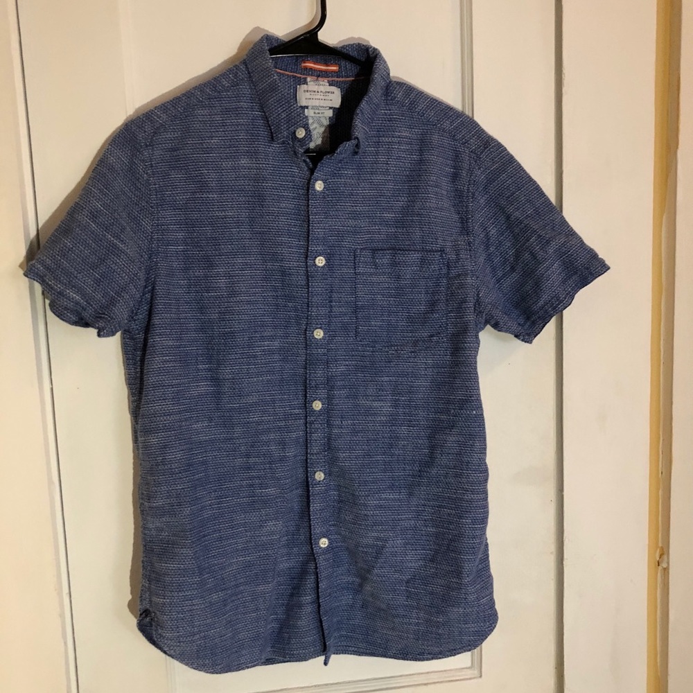 Ricky Singh Denim & Flower button up